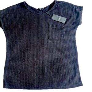 Misia Charcoal Striped Kids Tee